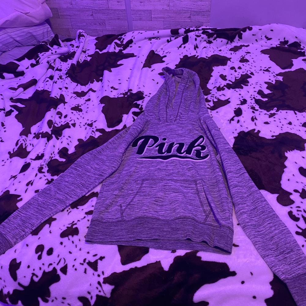 Pink pull over, gray, size:xs